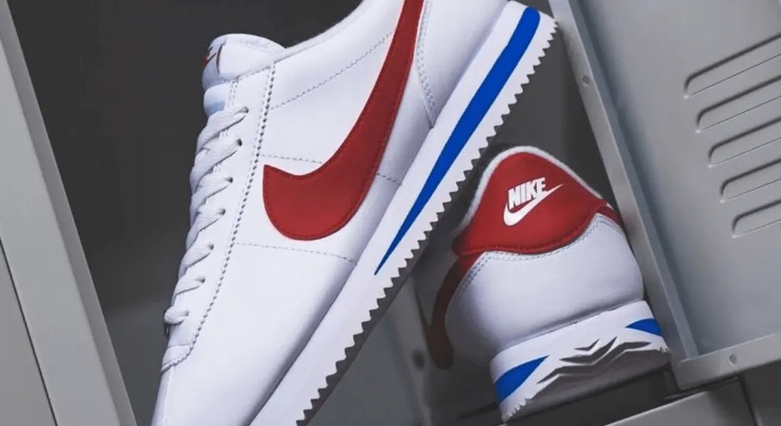 Nike cortez bleu blanc rouge best sale