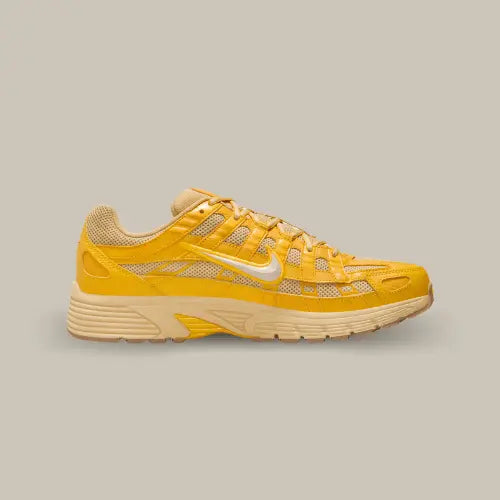 La Nike P-6000 University Gold vue de côté avec son coloris monochrome jaune.