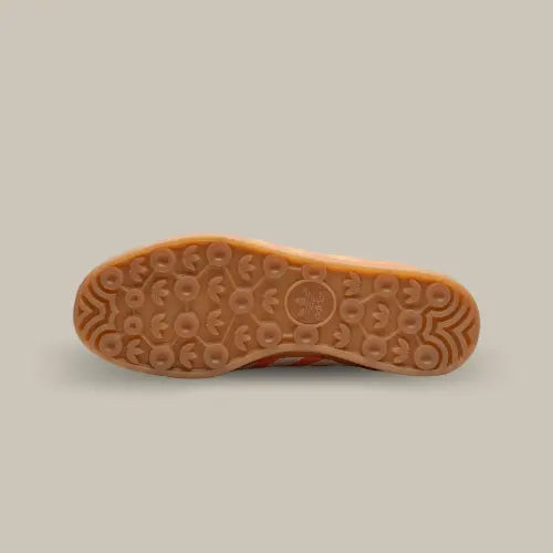 La semelle en gomme de caoutchouc de la Adidas Gazelle Indoor Beam Orange.
